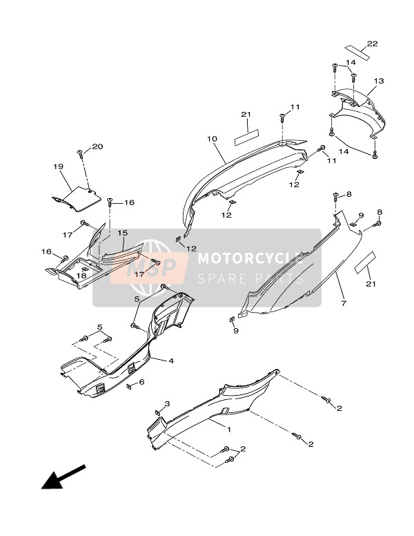 5SEF171600P1, Capsule, Couvercle La, Yamaha, 0